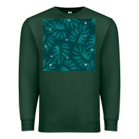 Sports Green Tropical  Leaves Seamless Pattern Premium Sweatshirt - BundleAndBundleShop