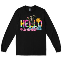 Black hello summer Long Sleeve Tee - texasbilliewilder