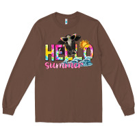 Chestnut hello summer Long Sleeve Tee - texasbilliewilder