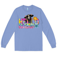 Colony Blue hello summer Long Sleeve Tee - texasbilliewilder