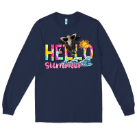Navy hello summer Long Sleeve Tee - texasbilliewilder