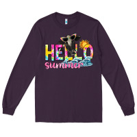 Plum hello summer Long Sleeve Tee - texasbilliewilder