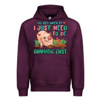 Mauve Wine i will get over it i just need to be dramatic firs Urban Hoodie - MaliasSmallBusiness