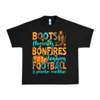 Black Boots flannels bonfires leggins American Football Urban Heavy Tee - RanaPortraitStore