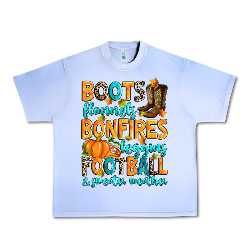 Boots Flannels Bonfires Leggins American Football Urban Heavy Tee by RanaPortraitStore | Teevron