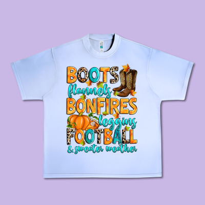 Boots Flannels Bonfires Leggins American Football Urban Heavy Tee Designed By Ranaportraitstore