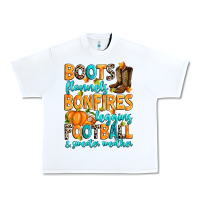 White Boots flannels bonfires leggins American Football Urban Heavy Tee - RanaPortraitStore