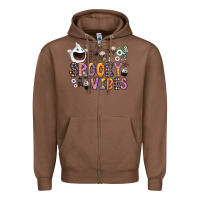 Chestnut spooky vibes Zipper Hoodie - CowhideDigitalArt