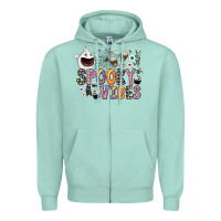 Seafoam spooky vibes Zipper Hoodie - CowhideDigitalArt