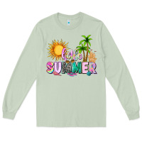 Matcha hello summer with sun Long Sleeve Tee - texasbilliewilder