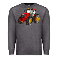 Charcoal Heather western farm tractor red Premium Sweatshirt - Artiststas
