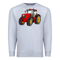 Heather Grey western farm tractor red Premium Sweatshirt - Artiststas