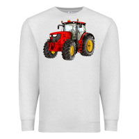 Oatmeal Heather western farm tractor red Premium Sweatshirt - Artiststas