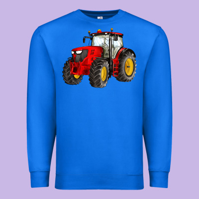 Western Farm Tractor Red Premium Sweatshirt Designed By Artiststas