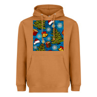 Meerkat christmas trees and bells seamless pattern Heavyweight Hoodie - BundleAndBundleShop