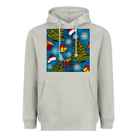 Moon Dust christmas trees and bells seamless pattern Heavyweight Hoodie - BundleAndBundleShop