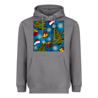 Storm christmas trees and bells seamless pattern Heavyweight Hoodie - BundleAndBundleShop