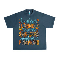 Midnight Navy Bonfires flannels Urban Heavy Tee - RanaPortraitStore