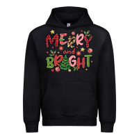Black merry and bright Urban Hoodie - MaliasSmallBusiness