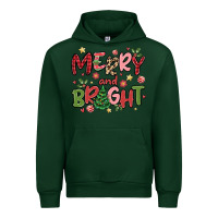 Forest Green merry and bright Urban Hoodie - MaliasSmallBusiness