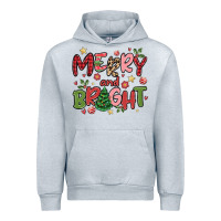 Heather Grey merry and bright Urban Hoodie - MaliasSmallBusiness