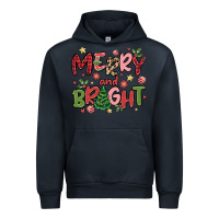 Navy merry and bright Urban Hoodie - MaliasSmallBusiness