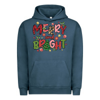 Pigment Midnight Navy merry and bright Urban Hoodie - MaliasSmallBusiness