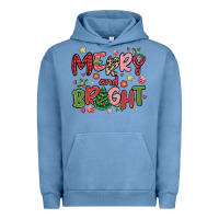 Pigment Pebble Blue merry and bright Urban Hoodie - MaliasSmallBusiness