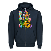 Navy Love gnome Easter Zipper Hoodie - Neo Western