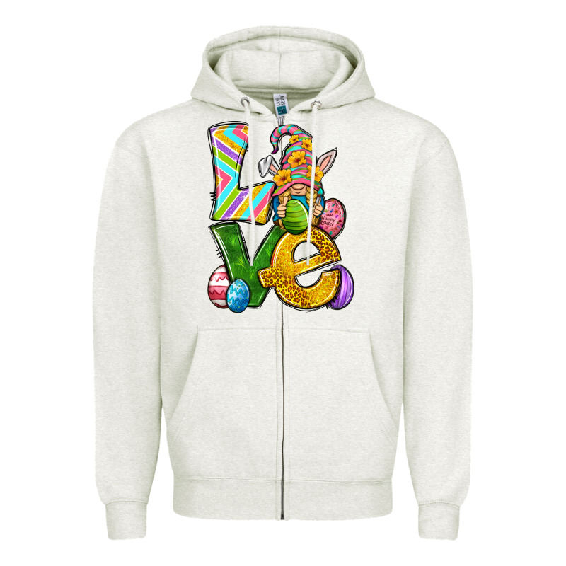 Love Gnome Easter Zipper Hoodie by Neo Western | Teevron