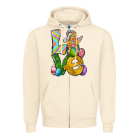 Sandshell Love gnome Easter Zipper Hoodie - Neo Western