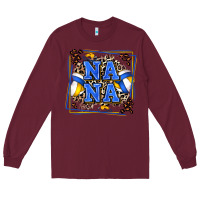 Burgundy volleyball nana with leopard Long Sleeve Tee - Zillion Design Studio