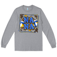 Heather Grey volleyball nana with leopard Long Sleeve Tee - Zillion Design Studio