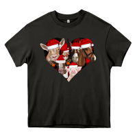 Asphalt farm animals christmas Heavy Core Tee - CowhideDigitalArt