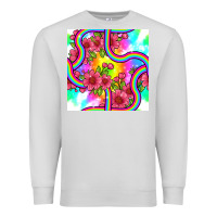 Dove Grey tie dye floral seamless pattern Premium Sweatshirt - BundleAndBundleShop