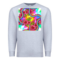 Heather Grey tie dye floral seamless pattern Premium Sweatshirt - BundleAndBundleShop