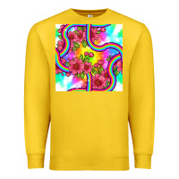 Lemon tie dye floral seamless pattern Premium Sweatshirt - BundleAndBundleShop