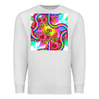 Oatmeal Heather tie dye floral seamless pattern Premium Sweatshirt - BundleAndBundleShop