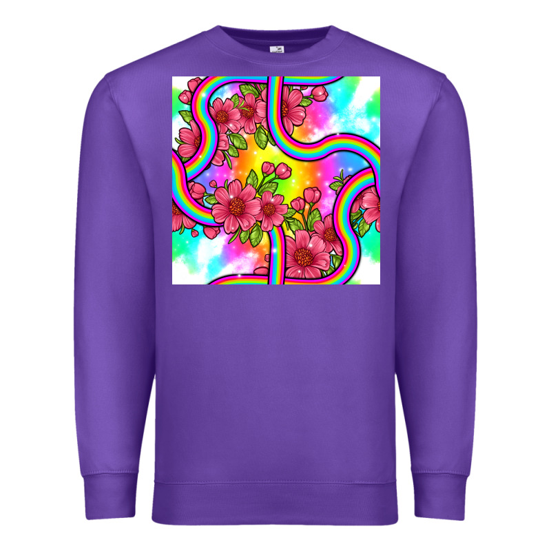 Tie Dye Floral Seamless Pattern Premium Sweatshirt by BundleAndBundleShop | Teevron