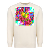Sandshell tie dye floral seamless pattern Premium Sweatshirt - BundleAndBundleShop