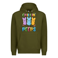 Army Green chillin' with my peeps Premium Hoodie - MaliasSmallBusiness