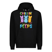 Black chillin' with my peeps Premium Hoodie - MaliasSmallBusiness