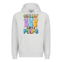 Dove Grey chillin' with my peeps Premium Hoodie - MaliasSmallBusiness