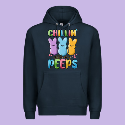 Chillin' With My Peeps Premium Hoodie Designed By Maliassmallbusiness