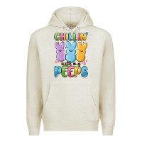 Oatmeal Heather chillin' with my peeps Premium Hoodie - MaliasSmallBusiness