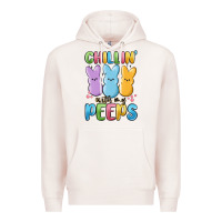 Pale Pink chillin' with my peeps Premium Hoodie - MaliasSmallBusiness