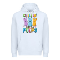 White chillin' with my peeps Premium Hoodie - MaliasSmallBusiness
