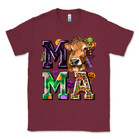 Burgundy Mama Cow Halloween Classic Tee - texasbilliewilder