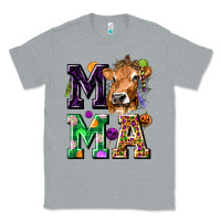 Heather Grey Mama Cow Halloween Classic Tee - texasbilliewilder