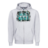 Heather Grey girl boss Zipper Hoodie - SublimationCraftShop